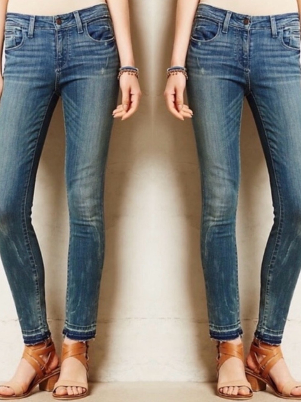 Pilcro and the Letterpress Women's Hyphen Raw Hem Jeans, Size 30